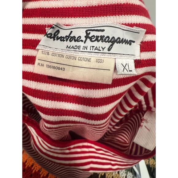 Salvatore Ferragamo Women’s 2 PC Preppy Nautical Striped Skirt Set L-XL - Picture 12 of 13